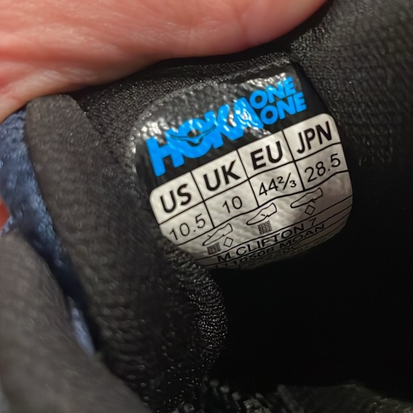 Hoka One One Clifton 7 Blue/Green size 10.5 men’s Like New - Picture 6 of 6